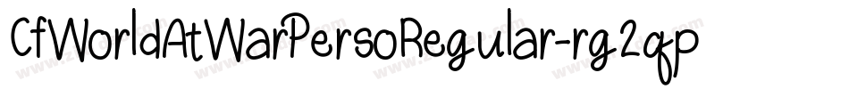 CfWorldAtWarPersoRegular-rg2qp字体转换