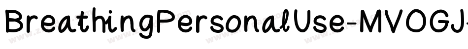 BreathingPersonalUse-MVOGJ字体转换