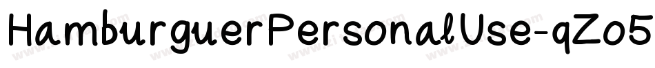 HamburguerPersonalUse-qZo5q字体转换 HamburguerPersonalUse-qZo5q字体转换