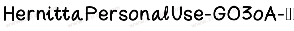 HernittaPersonalUse-GO3oA字体转换