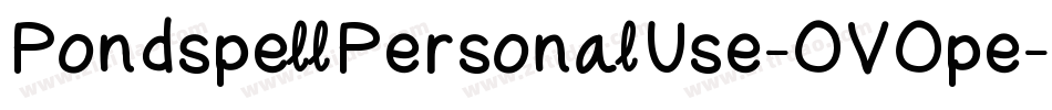 PondspellPersonalUse-OVOpe字体转换