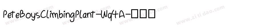 PeteBoysClimbingPlant-Wq4A字体转换