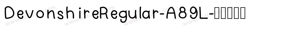 DevonshireRegular-A89L字体转换