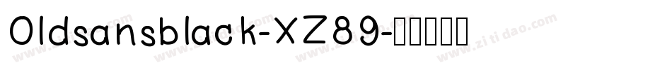 Oldsansblack-XZ89字体转换