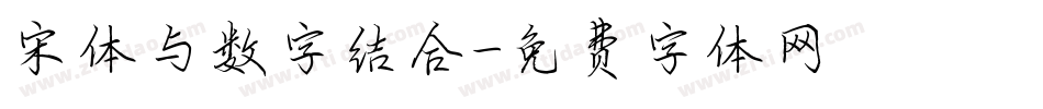 宋体与数字结合字体转换