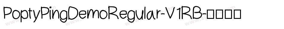 PoptyPingDemoRegular-V1RB字体转换