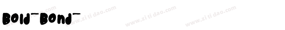 Bold-Bond字体转换