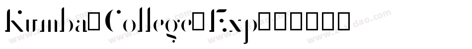 Kumba_College_Exp字体转换