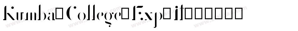 Kumba_College_Exp_It字体转换