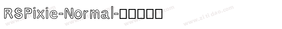 RSPixie-Normal字体转换