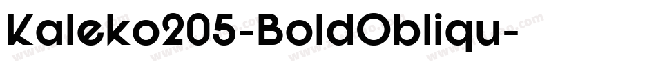 Kaleko205-BoldObliqu字体转换