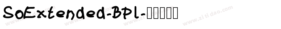 SoExtended-BPl字体转换