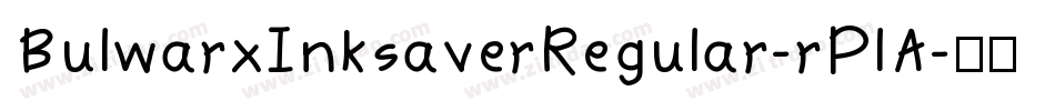 BulwarxInksaverRegular-rPlA字体转换