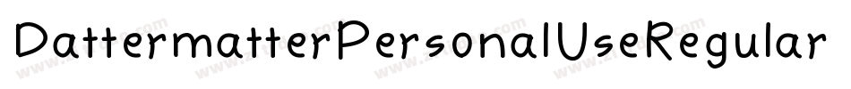 DattermatterPersonalUseRegular-XPla字体转换
