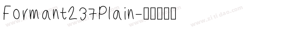 Formant237Plain字体转换