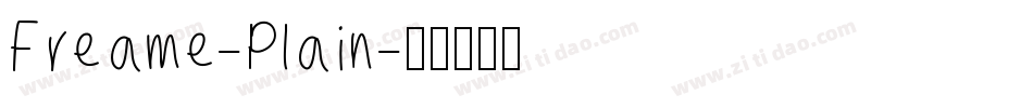Freame-Plain字体转换