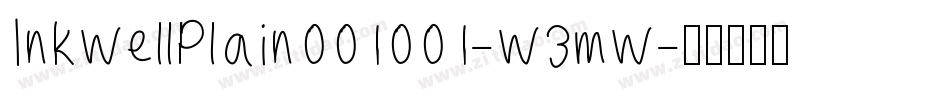 InkwellPlain001001-w3mw字体转换
