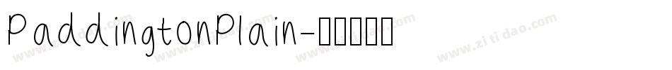 PaddingtonPlain字体转换