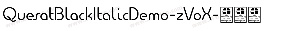 QuesatBlackItalicDemo-zVoX字体转换