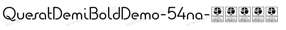 QuesatDemiBoldDemo-54na字体转换