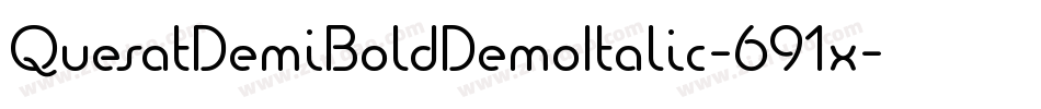 QuesatDemiBoldDemoItalic-691x字体转换
