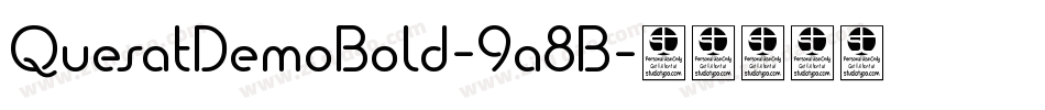 QuesatDemoBold-9a8B字体转换