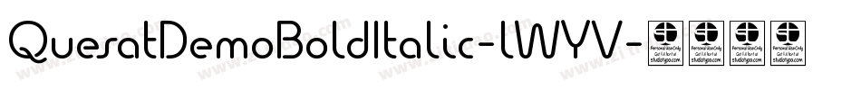 QuesatDemoBoldItalic-lWYV字体转换