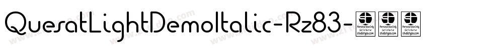 QuesatLightDemoItalic-Rz83字体转换