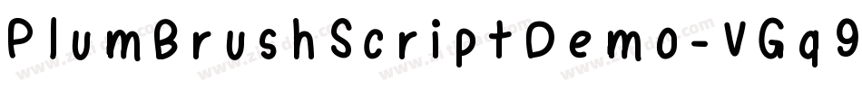 PlumBrushScriptDemo-VGq9l字体转换