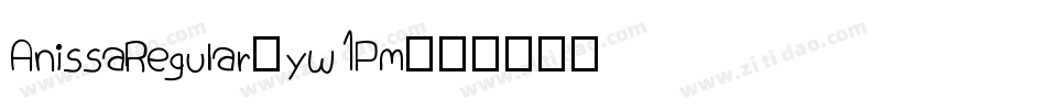 AnissaRegular-yw1Pm字体转换