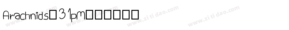 Arachnids-31pM字体转换