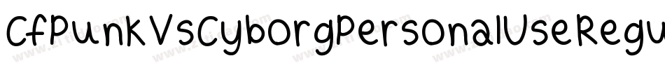 CfPunkVsCyborgPersonalUseRegular-0PmP字体转换