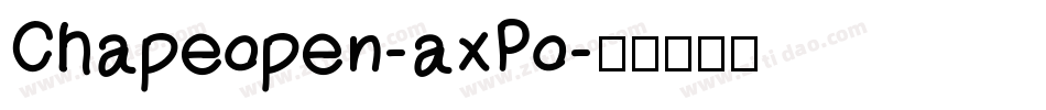 Chapeopen-axPo字体转换