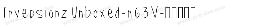 InversionzUnboxed-n63V字体转换