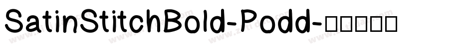 SatinStitchBold-Podd字体转换