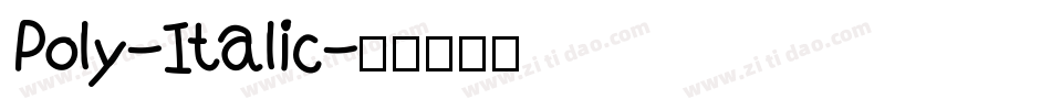 Poly-Italic字体转换