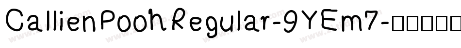 CallienPoohRegular-9YEm7字体转换