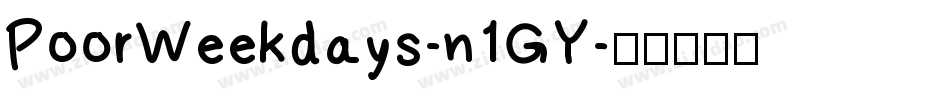 PoorWeekdays-n1GY字体转换