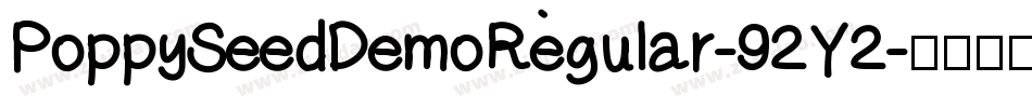 PoppySeedDemoRegular-92Y2字体转换