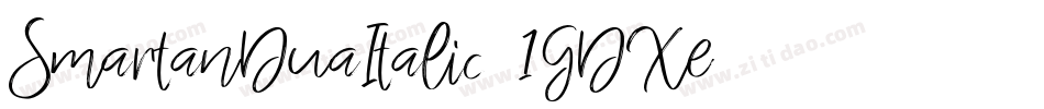 SmartanDuaItalic-1GDXe字体转换