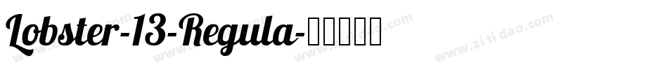 Lobster-13-Regula字体转换