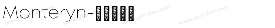 Monteryn字体转换