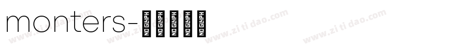 monters字体转换