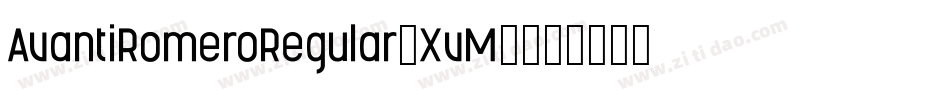 AvantiRomeroRegular-XvM2字体转换