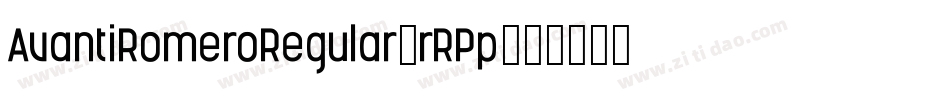 AvantiRomeroRegular-rRPp字体转换