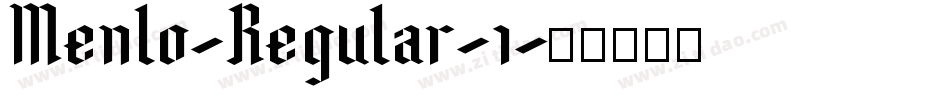 Menlo-Regular-1字体转换