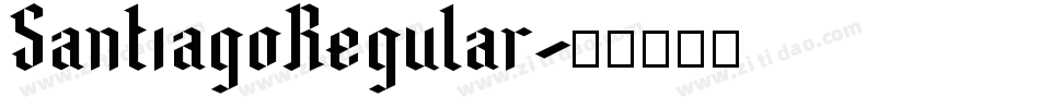 SantiagoRegular字体转换