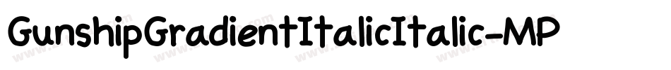 GunshipGradientItalicItalic-MPpP字体转换