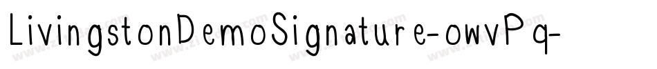 LivingstonDemoSignature-owvPq字体转换