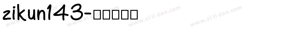 zikun143字体转换